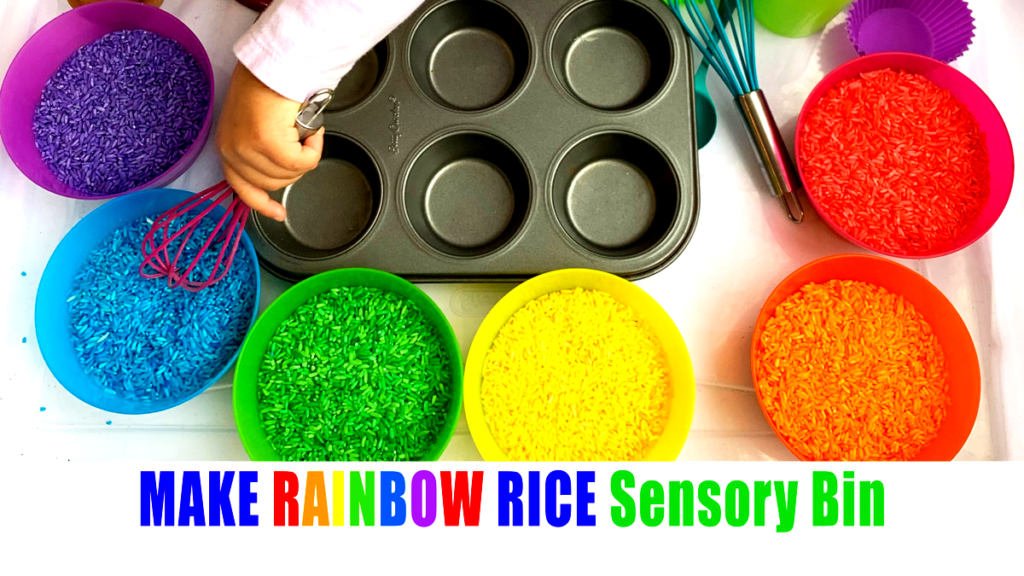 How To Make Rainbow Rice Sensory Bin