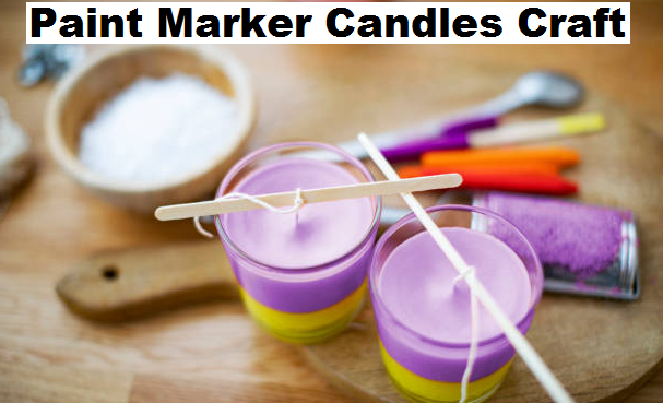 Paint Marker Candles Craft